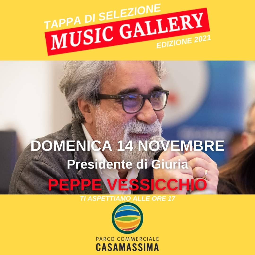 BEPPE VESSICCHIO AL PARCO COMMERCIALE CASAMASSIMA PER IL CONCORSO MUSIC GALLERY!